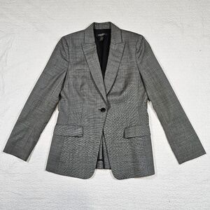 Brooks Brothers Gray Stellita Fit Single Button Wool Blazer